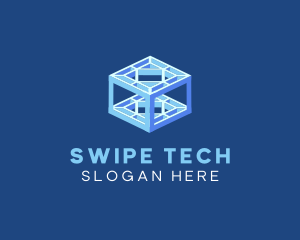 Tech Cube Structure logo design