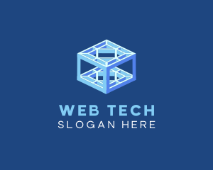 Tech Cube Structure logo design