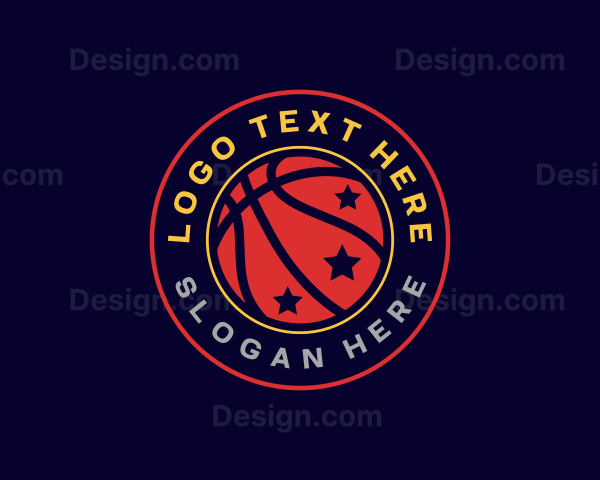 Basketball Star Sports Logo