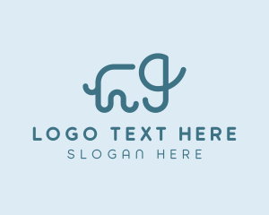 Animal Cute Elephant  logo