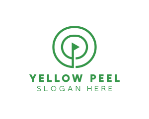 Flag Pole Golf logo design