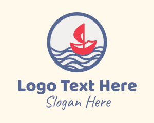 Sailing Boat Waves  logo