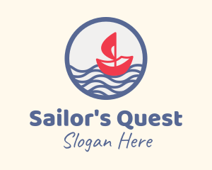 Sailing Boat Waves  logo