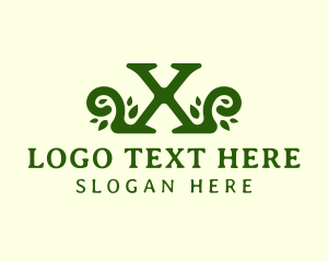 Garden Vines Letter X  logo