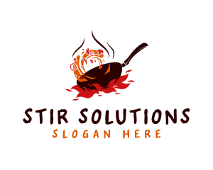 Stir Frying Pan logo design