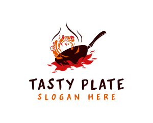 Stir Frying Pan logo design