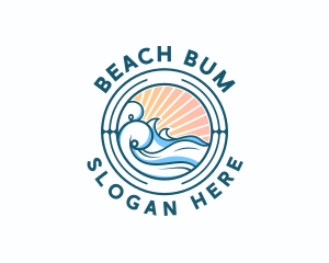 Waves Ocean Surfing logo design