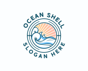 Waves Ocean Surfing logo design