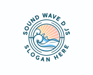 Waves Ocean Surfing logo design