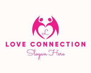 People Love Dating Heart logo design