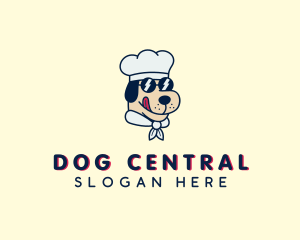 Sunglasses Chef Dog logo design