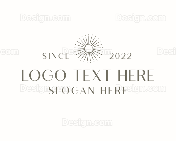 Sun Resort Wordmark Logo