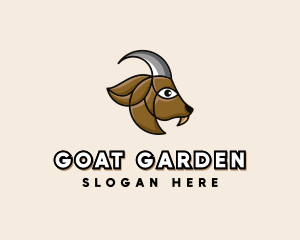 Wildlife Goat Head logo design