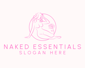 Pink Woman Body  logo design