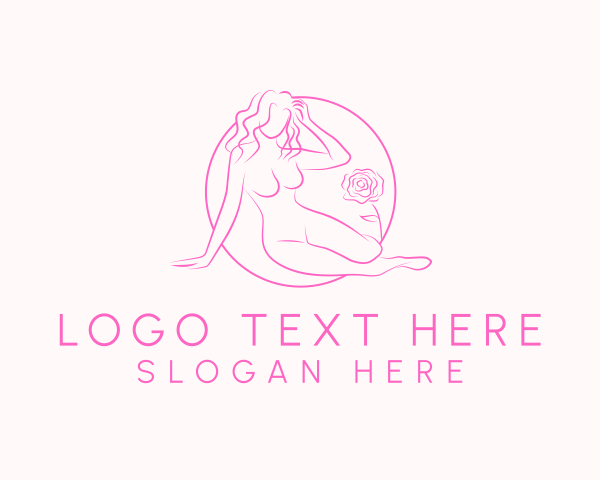 Pink Woman Body  logo