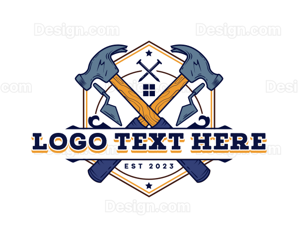 Construction Hammer Contractor Logo