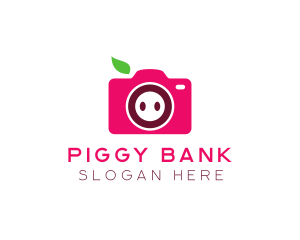 Pig Photographer Camera logo design