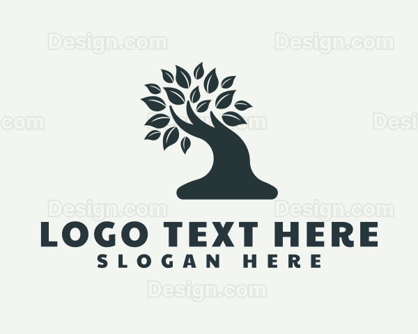 Natural Bonsai Tree Logo