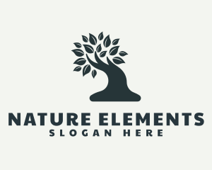 Natural Bonsai Tree logo design