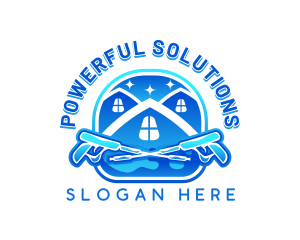 Roofing Power Washer logo design