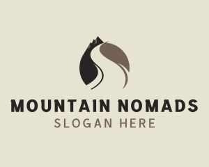 Mountain Trekking Road logo design