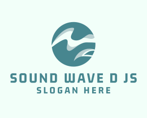 3D Globe Wave logo design