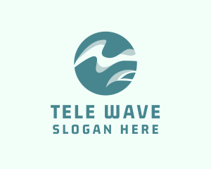 3D Globe Wave logo design