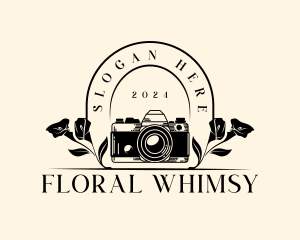Camera Photography Floral logo