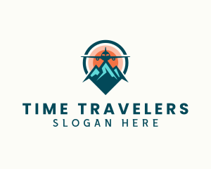 Airplane Mountain Travel logo design