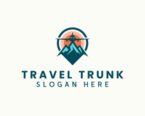 Airplane Mountain Travel logo design