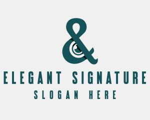 Green Eye Ampersand logo design