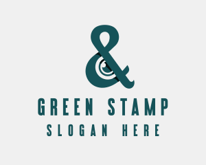 Green Eye Ampersand logo design