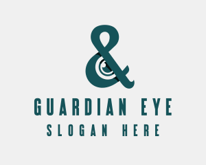 Green Eye Ampersand logo design