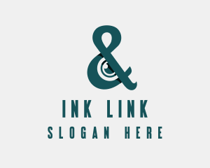 Green Eye Ampersand logo design