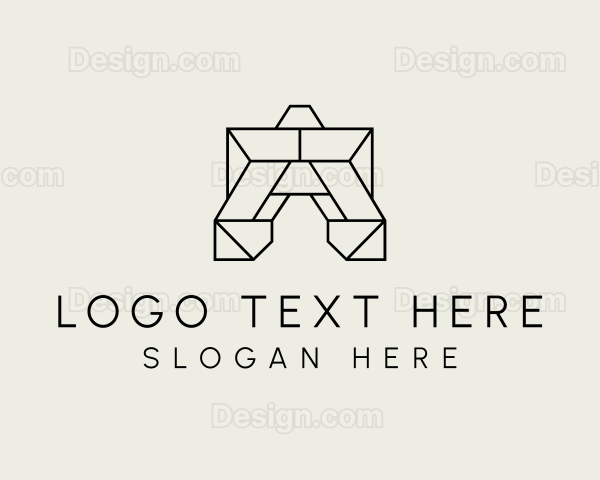 Geometric Industrial Letter A Logo