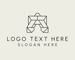 Geometric Industrial Letter A logo