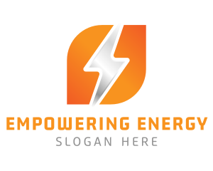 Electricity Bolt Power Plant logo design