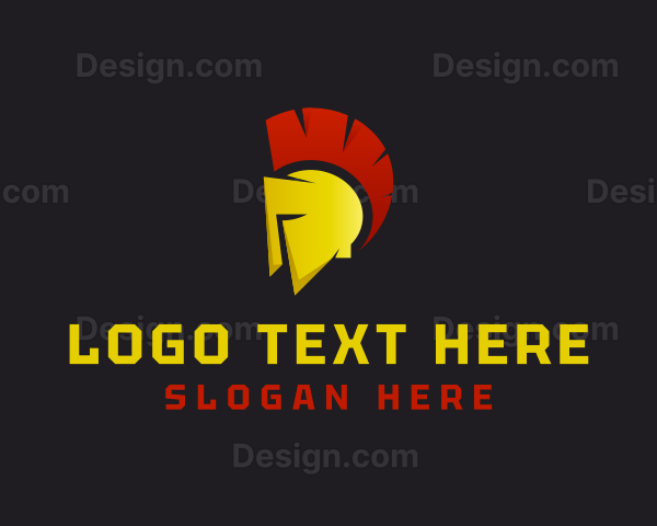 Medieval Gladiator Helmet Logo