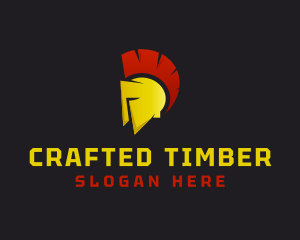 Medieval Gladiator Helmet logo design