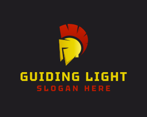 Medieval Gladiator Helmet logo design