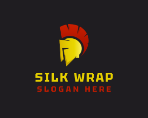 Medieval Gladiator Helmet logo design