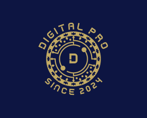 Digital Tech Cryptocurrency logo design