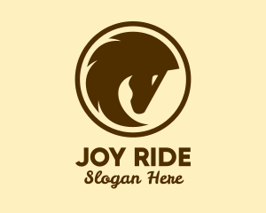 Brown Stallion Horse  logo design