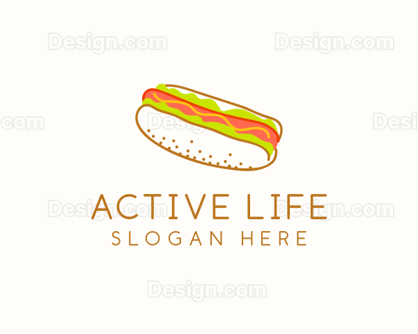 Hot Dog Snack Sandwich Logo