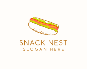 Hot Dog Snack Sandwich  logo design