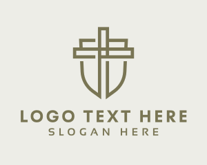 Shield Cross Preacher logo