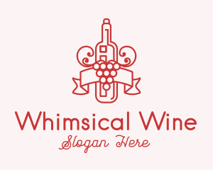 Winemaker Vineyard Banner logo design