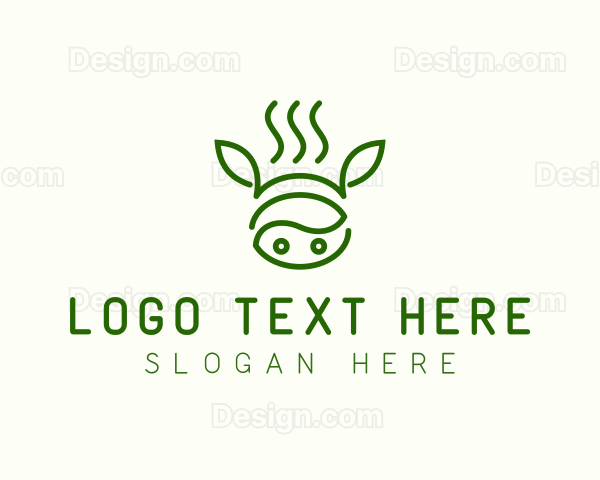 Minimalist Organic Cow Logo