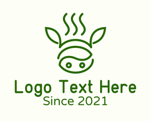 Minimalist Organic Cow logo