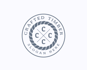 Hipster Rope Marine logo design